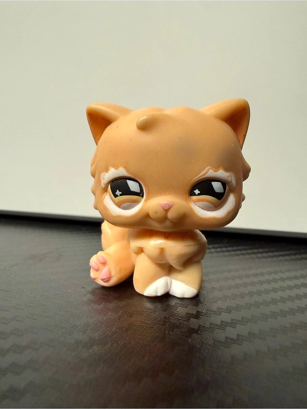 Littlest Pet Shop Peach Persian Kitten Cat #490 from 2007 Genuine LPS Magnetic